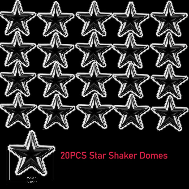 BAOFALI 20PCS Clear Star Dimensional Shaker Domes 2-5/8" Diameter Plastic Clear Puffy Star Shaker Covers for Shaker Card Adhesive Star Shaker Pouches Arts Crafts Scrapbooking SuppliesShaker Window Blister - Image 2